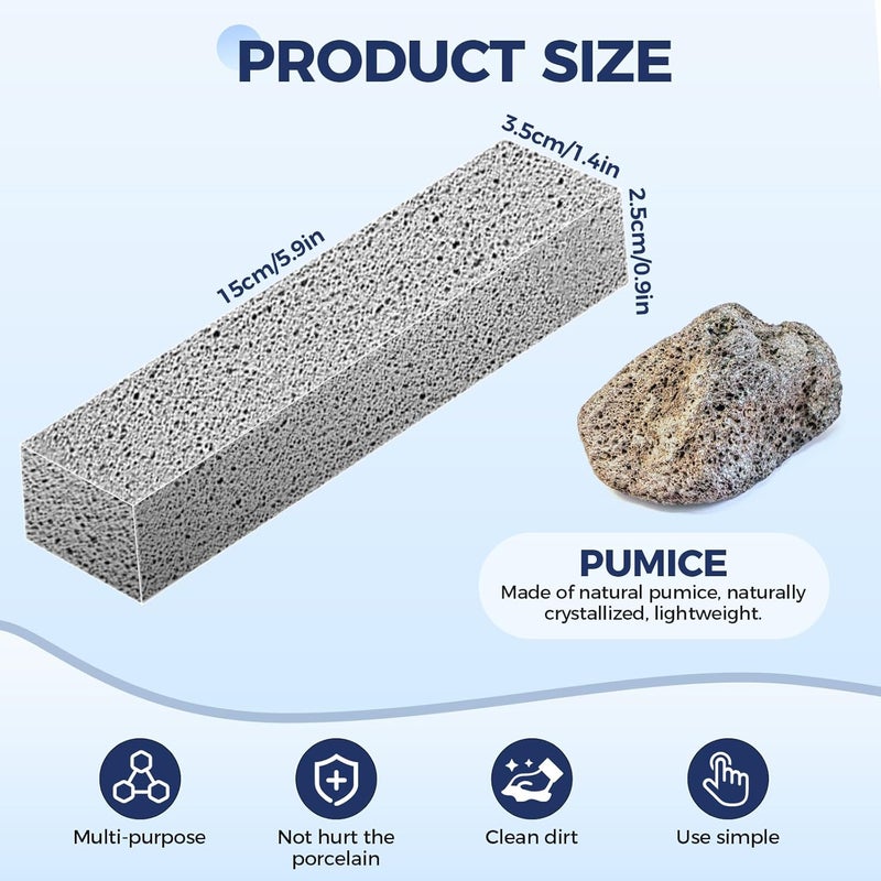 Gnvop 21 Pack Pumice Stone for Toilet Bowl Cleaning, Powerfully Cleans Hard Water Rings, Suitable for Cleaning Toilet, Bathtubs, Pool, Sinks and Grill - Image 2